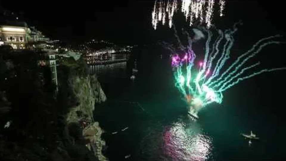 Pyromusical show at Hotel Santa Caterina, Amalfi